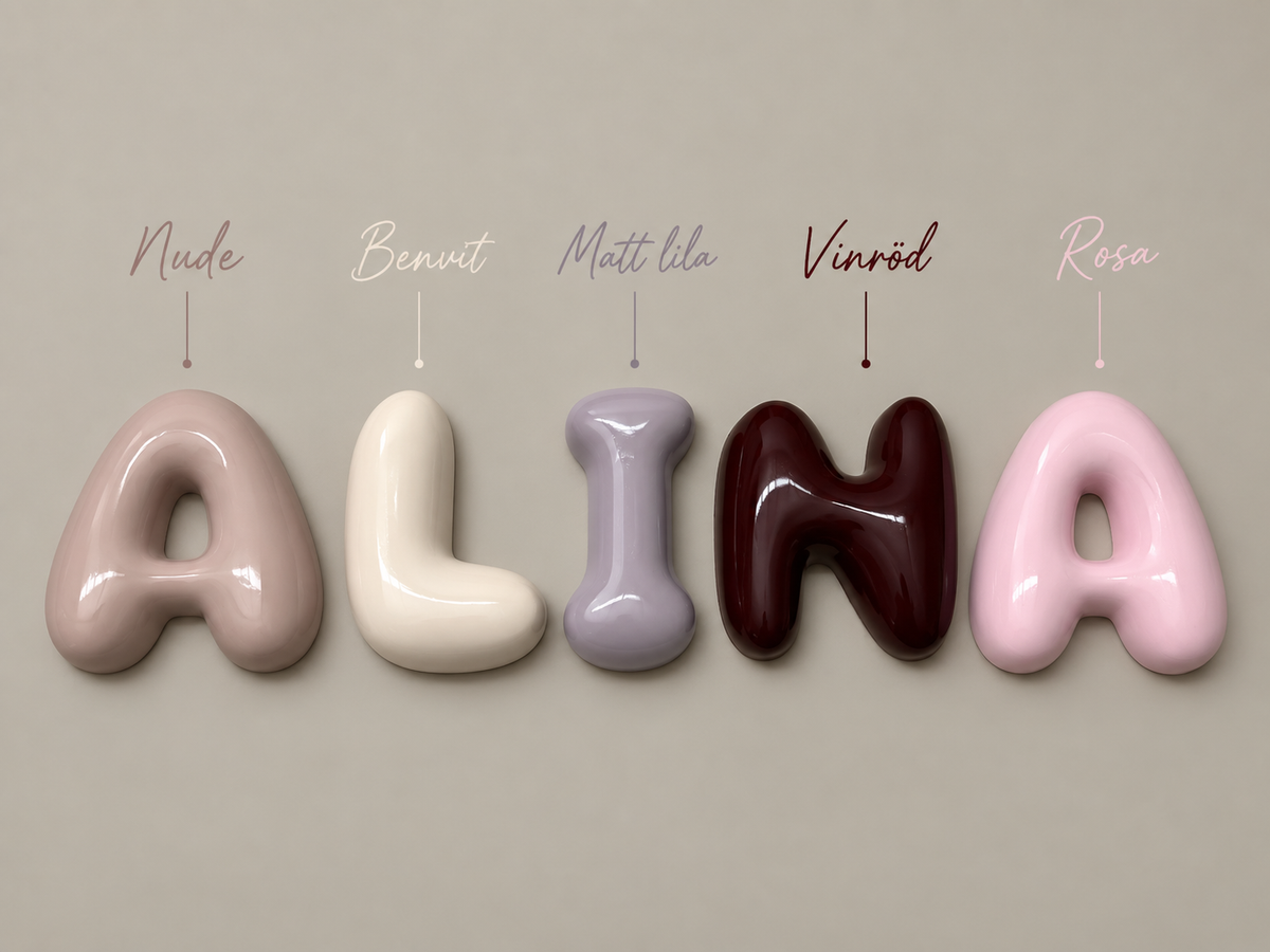 Bubble letters (12 cm)