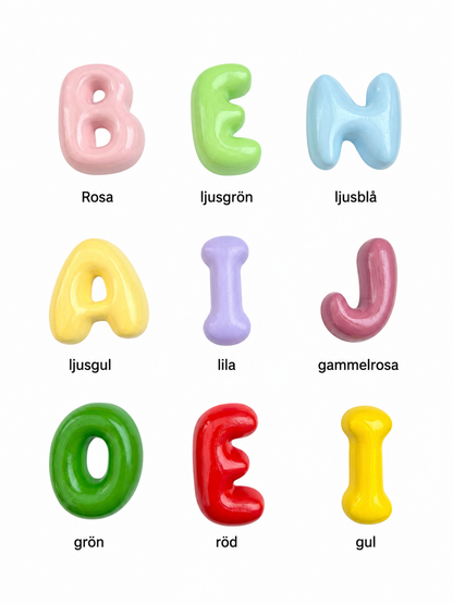 Bubbelbokstäver (8 cm)