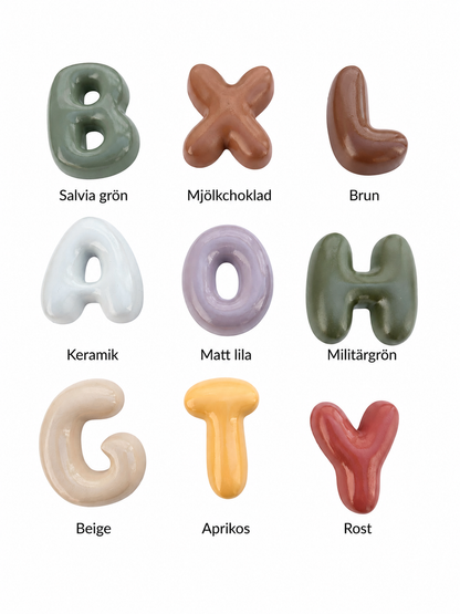 Bubbelbokstäver (12 cm)