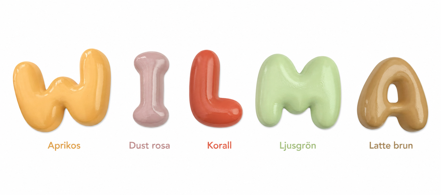 Bubbelbokstäver (8 cm)